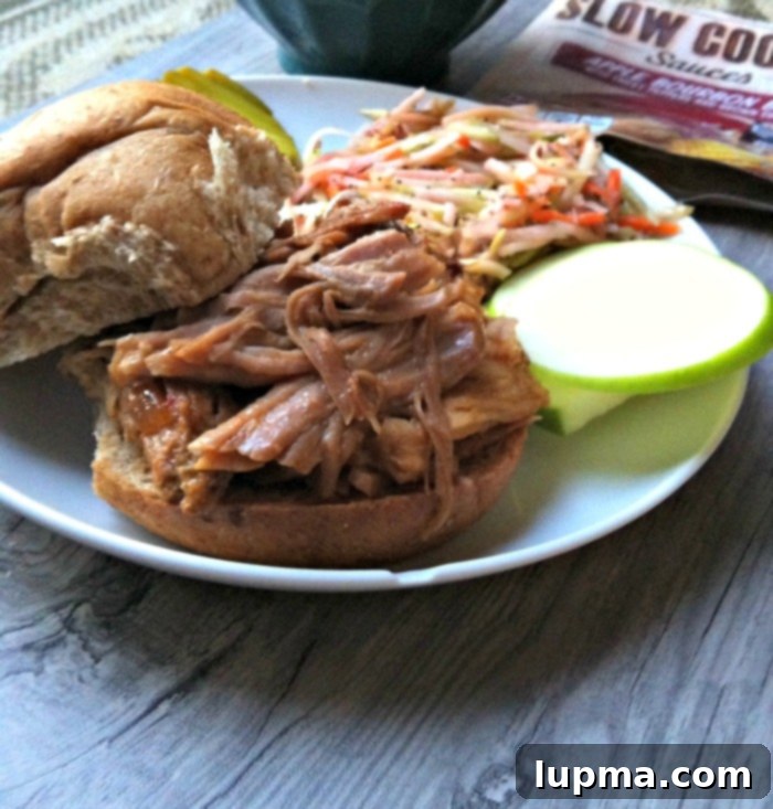 Apple Bourbon BBQ Pork Sandwiches 