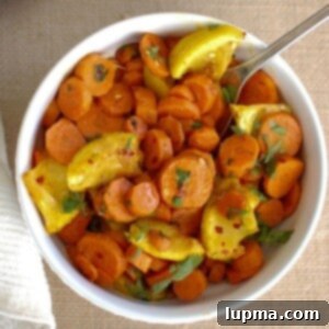 Moroccan Spice Roasted Carrots 6 Moroccan Roasted Carrots in white bowl