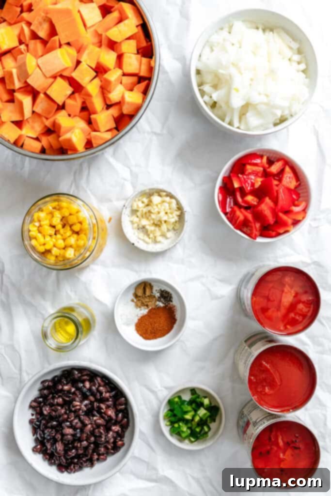 Hearty Sweet Potato Chili 4 Sweet Potato Chili recipe ingredients