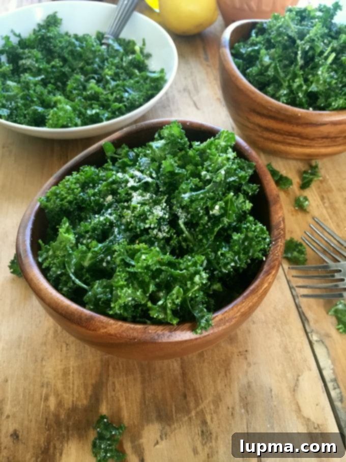 Simple Massaged Kale Salad - healthy