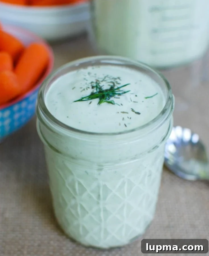 Velvety Dill Sauce 2 Creamy Dill Sauce Recipe in mason jar.