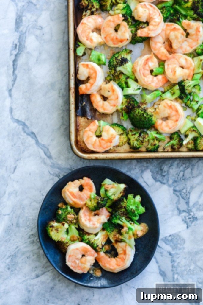 Broiled Shrimp and Broccoli with Cashew Sauce