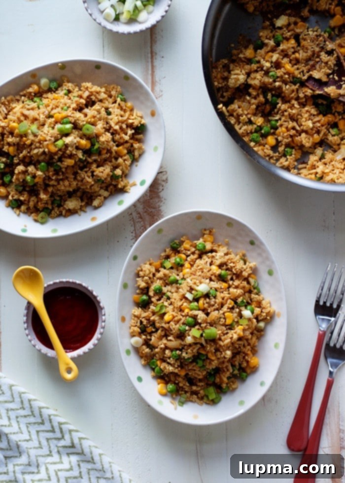 12 Minute Scrambled Tofu Fried Rice