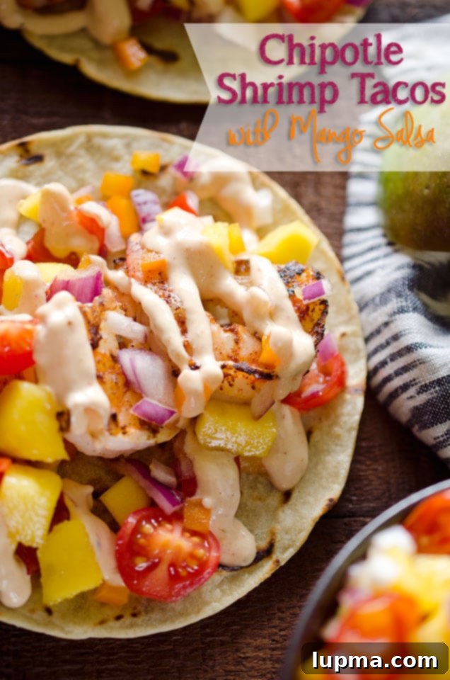 Chipotle Shrimp Tacos with Mango Salsa