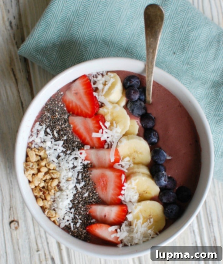 Vibrant Chia Seed Fruit Medley 12 Chia Seeds Fruit Bowl garnished with sliced bananas and a sprinkle of chia seeds.