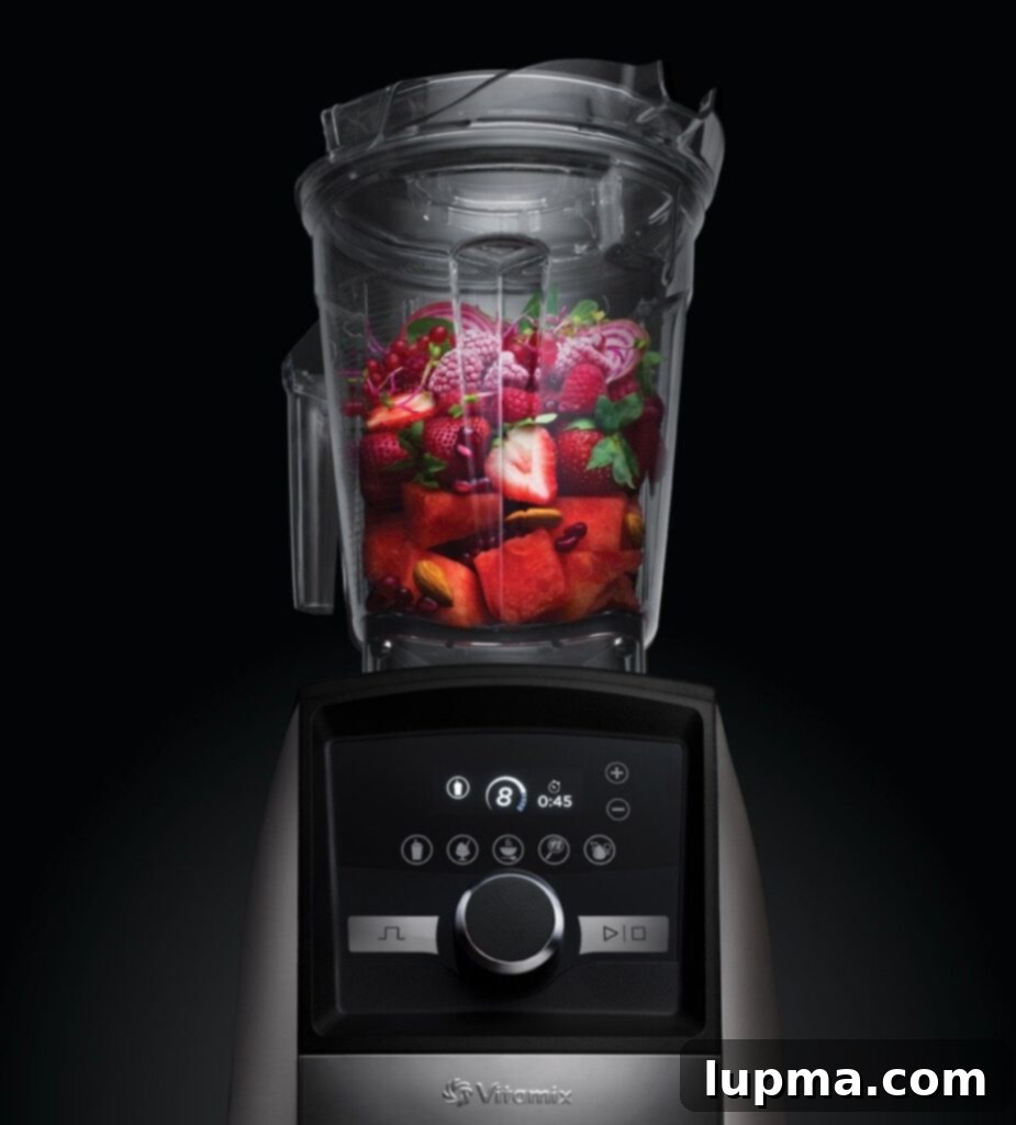 Vibrant Chia Seed Fruit Medley 4 An interior shot of the modern Vitamix store with blenders on display.