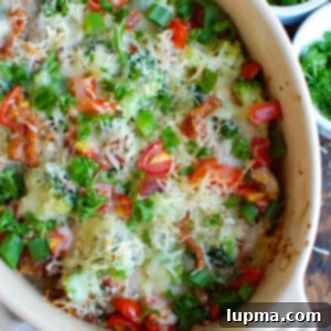 Cheesy Broccoli Chicken Bake 12 Baked Broccoli Cheese Chicken, a family-friendly casserole with melted cheese and crispy panko.