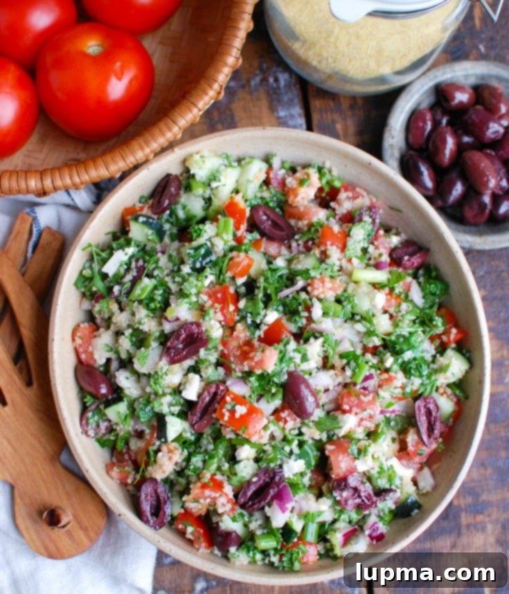 Aegean Tabbouleh 5 Greek Tabbouleh above shot.