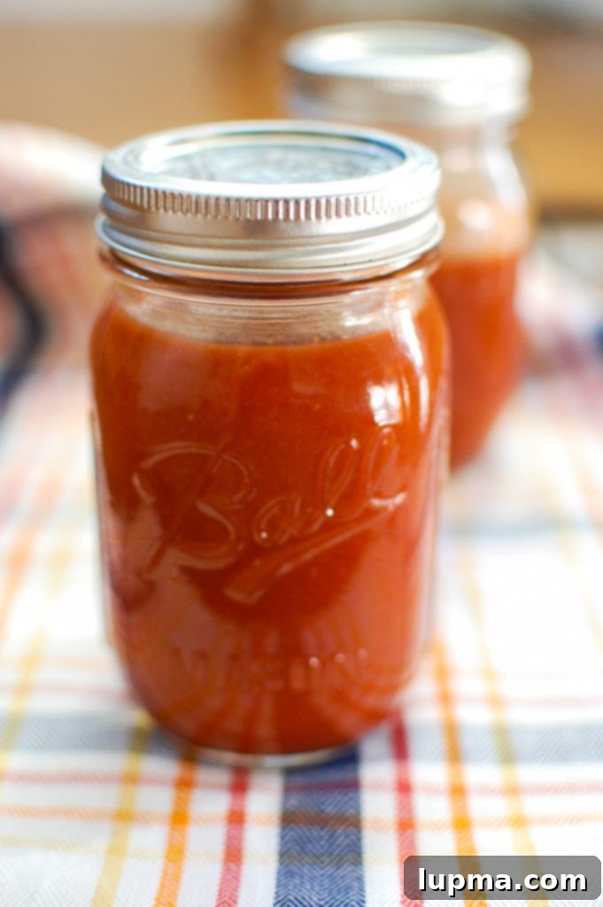 From Ohio Fields to BBQ Flavor: My Sauce Story 27 Homemade Barbecue Sauce in a Mason Jar, ready to be served or stored.