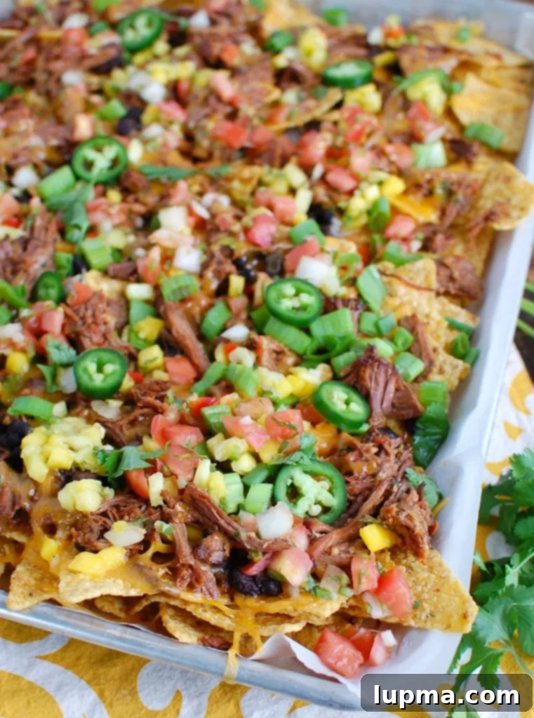 Ultimate Beef Nacho Feast 2 Beef Nachos on a Sheet Pan