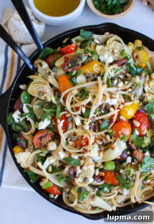 Vibrant Mediterranean Pasta 4 Mediterranean Pasta Black Skillet