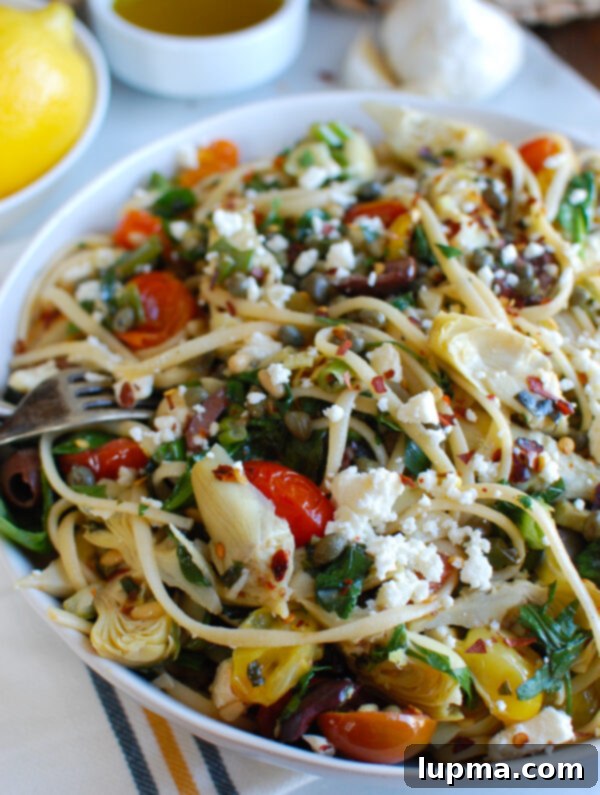Vibrant Mediterranean Pasta 5 Mediterranean Pasta Image 22 White Bowl