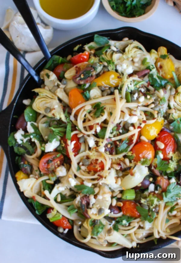 Vibrant Mediterranean Pasta 8 Mediterranean Pasta Black Skillet