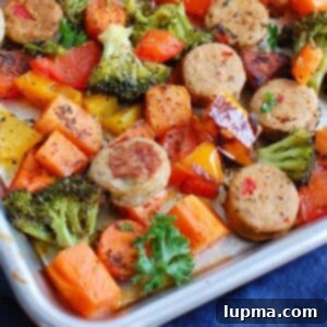 Golden Roasted Chicken Sausage and Garden Veggies 7 Sheet Pan Chicken Sausage and Vegetables 1200 x 1200