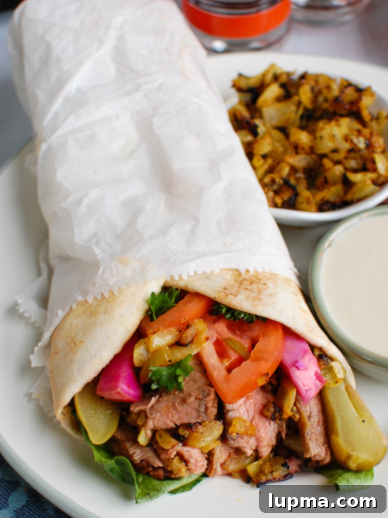 Unlock Authentic Shawarma Taste 5 Beef Shawarma in pita wrap