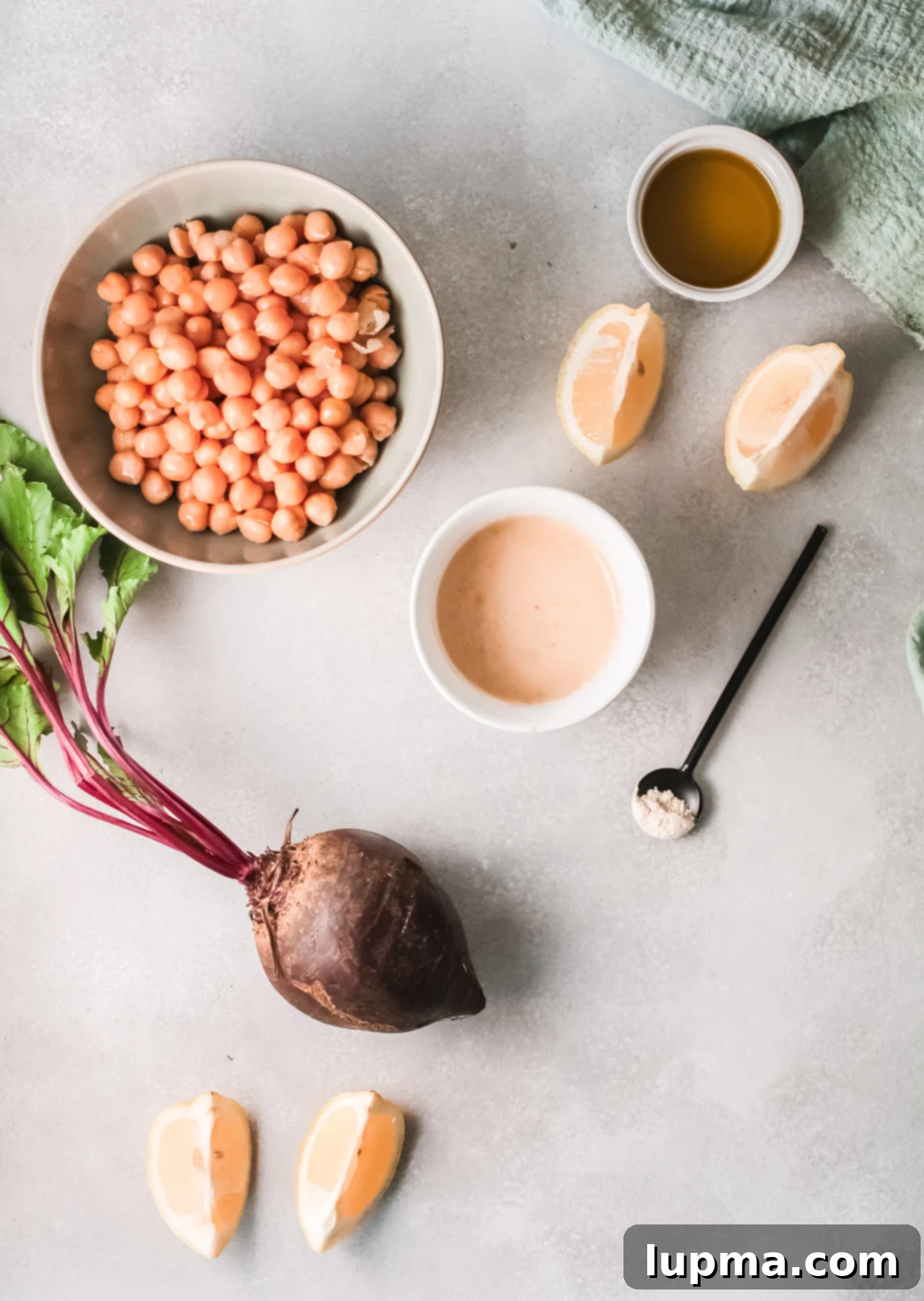 Vibrant Beet Hummus 3 Easy Beet Hummus ingredients