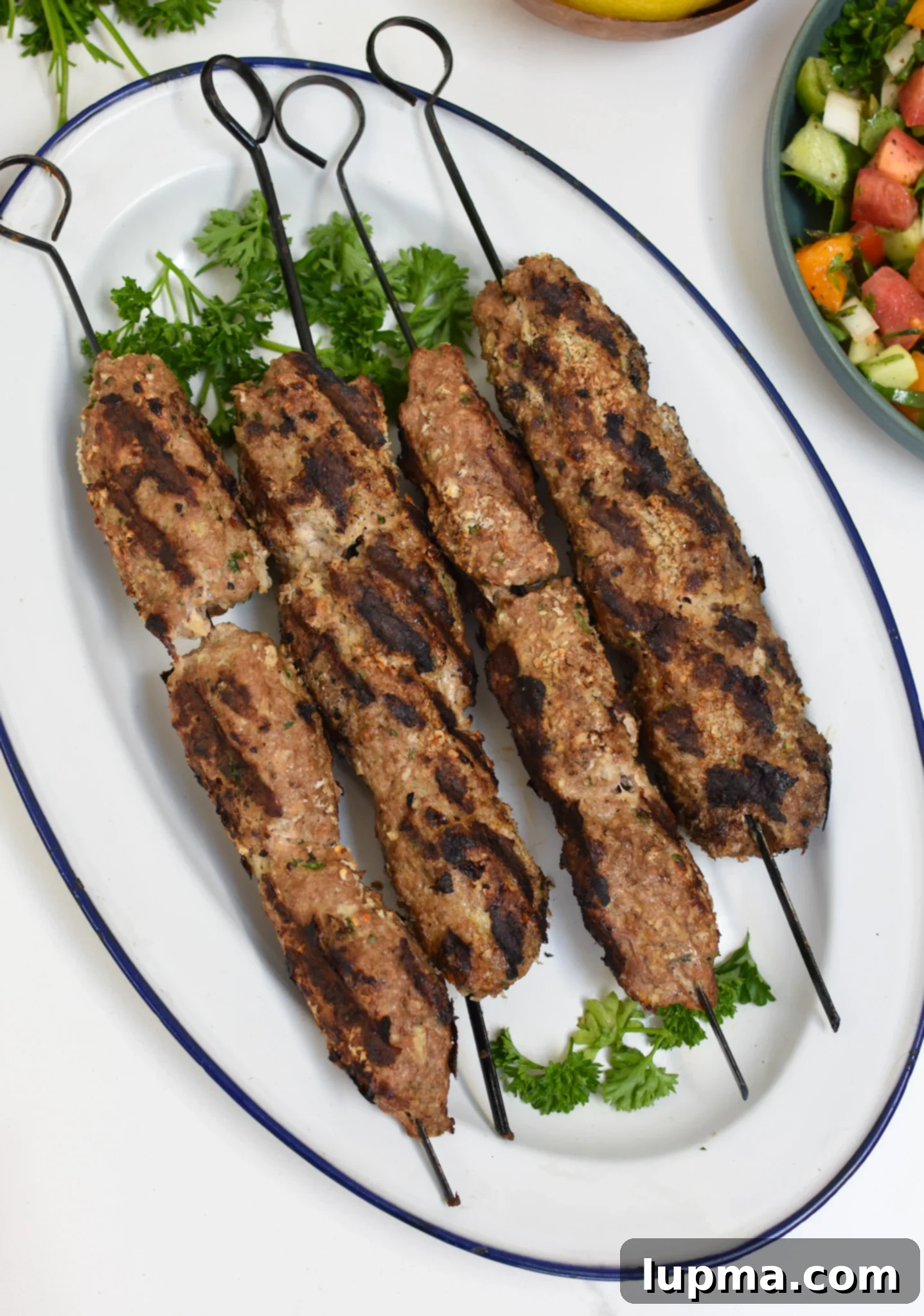 Turkish Kofta Recipe 7 Turkey Kofta Kebab Recipe with parsley.
