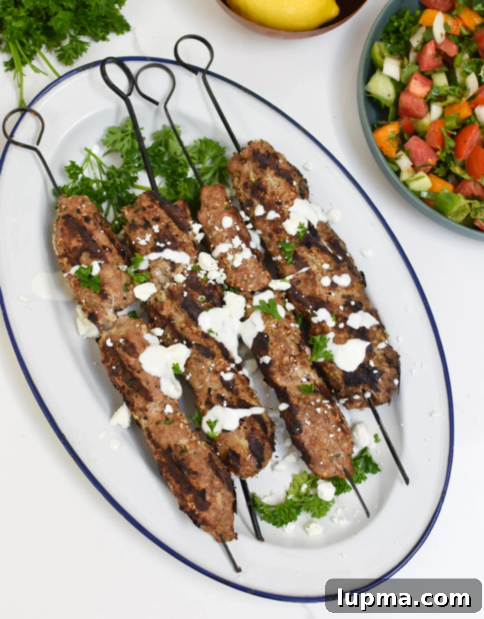 Turkish Kofta Recipe 8 Turkey Kofta Kebab Recipe with yogurt sauce.