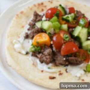 Spiced Lamb Pita Delight 8 Spiced Ground Lamb Pita Recipe 1200 x 1200, a vibrant image of the finished dish.