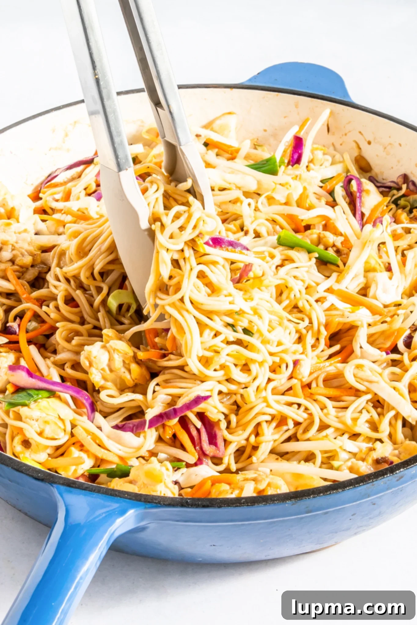 Quick Veggie Noodle Stir-Fry 2 Easy Vegetable Chow Mein in a pot.