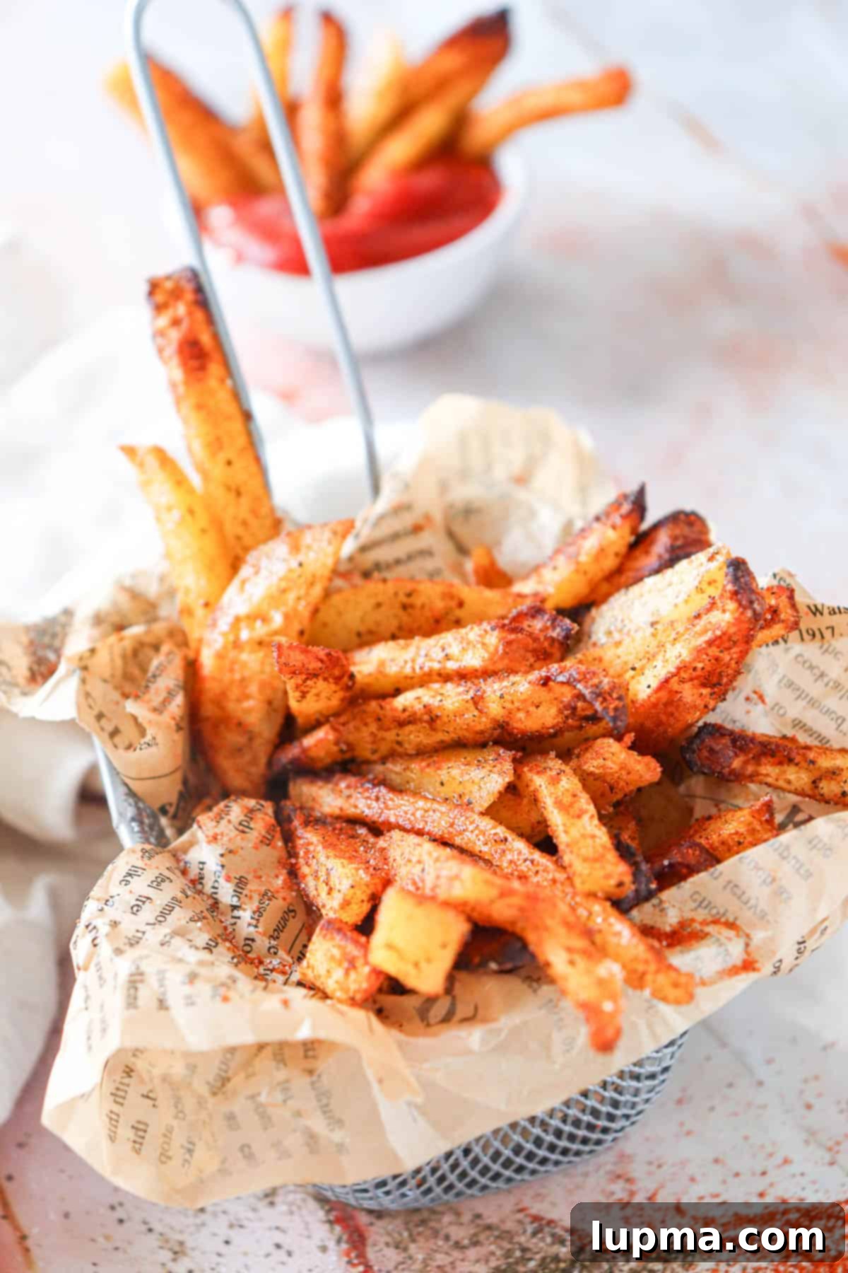 Crispy Air Fryer French Fries: The Perfect Recipe 2 Air Fryer French Fries Recipe in a basket