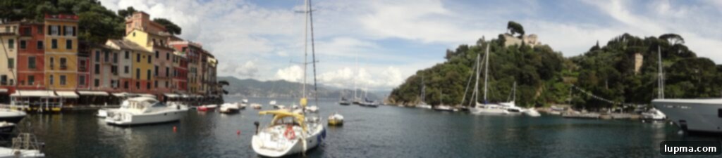 Cinque Terre and Santa Margherita Italy Coastal Charms 8 A stunning view of Santa Margherita Ligure from the water, showcasing its coastal beauty
