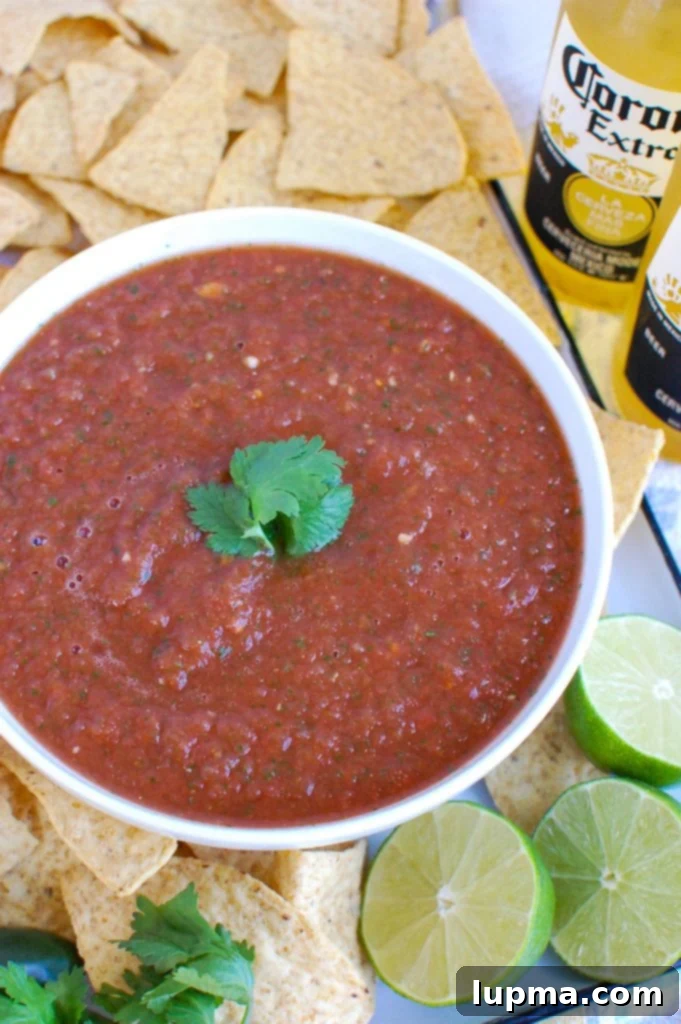 Zesty Homestyle Salsa 5 Homemade Salsa with chips
