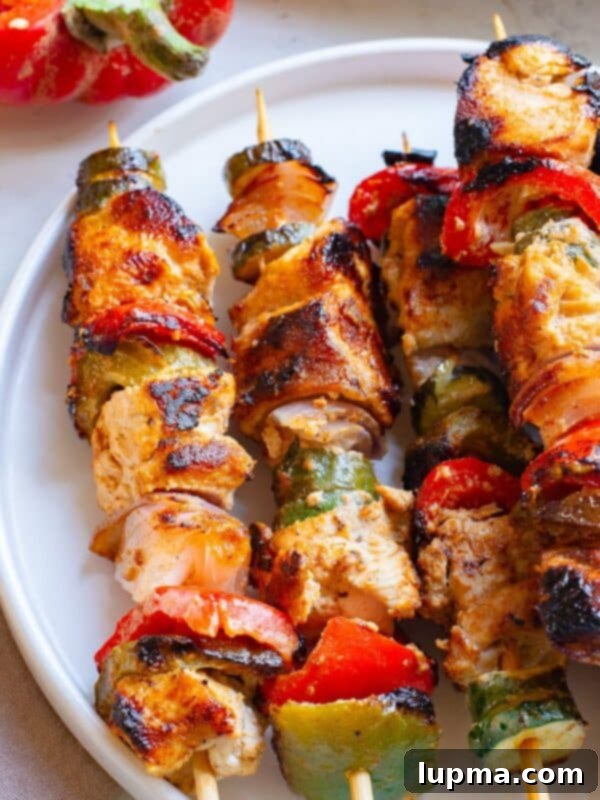 Greek Marinated Chicken Kabobs with Lemon