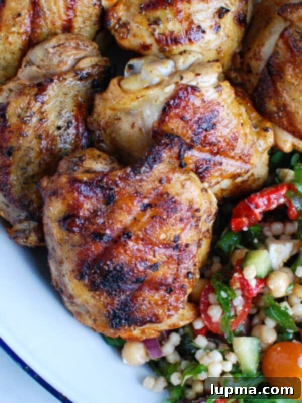 Grilled Chicken Thighs with Greek Marinade
