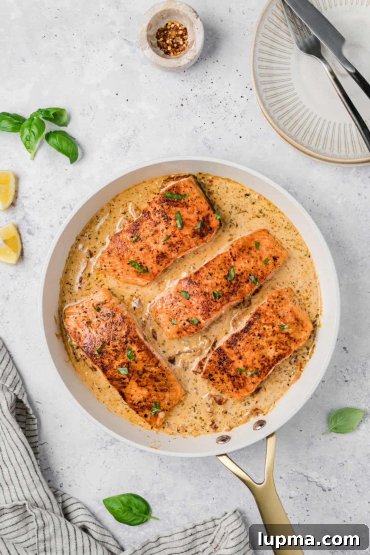 Marry Me Salmon
Forever Entwined Salmon 9 Marry Me Salmon in a skillet with sauce