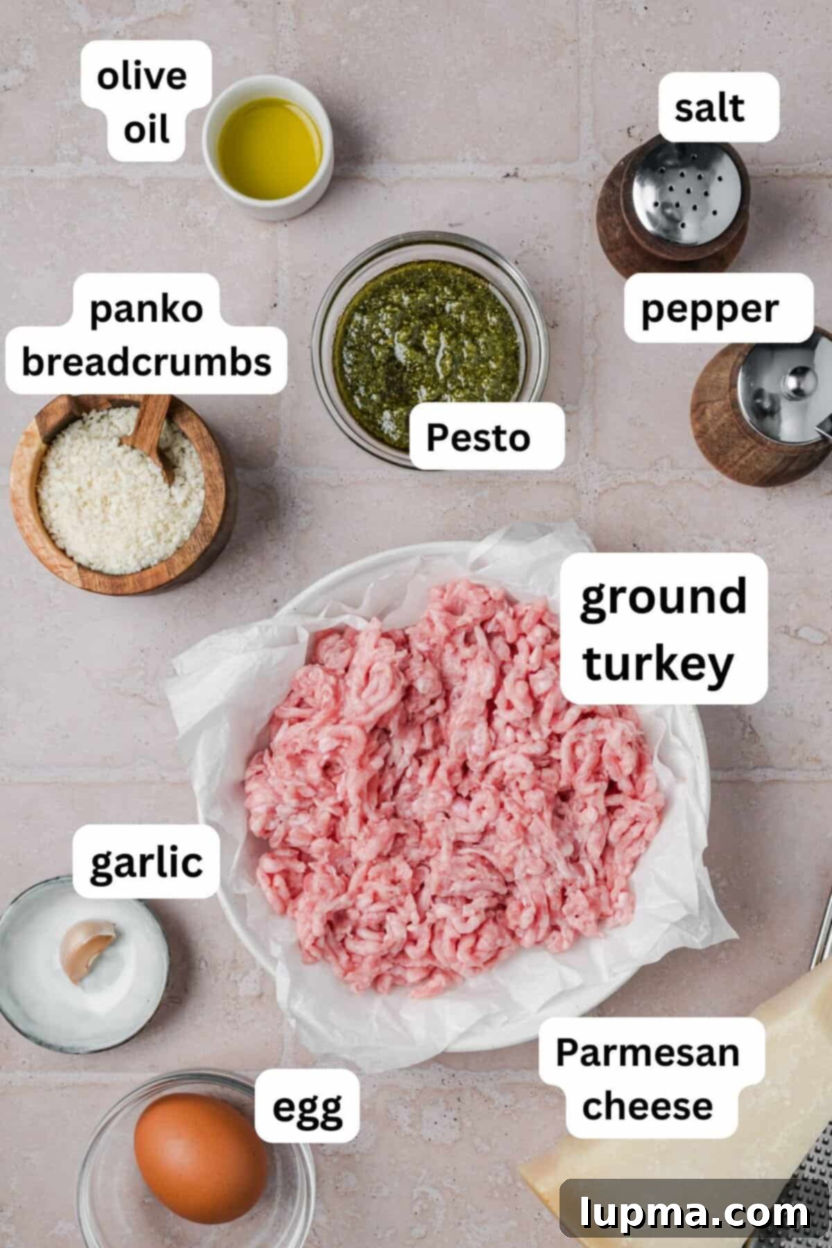 Turkish-Spiced Pesto Turkey Bites 3 Easy Turkey Meatball Recipe Ingredients