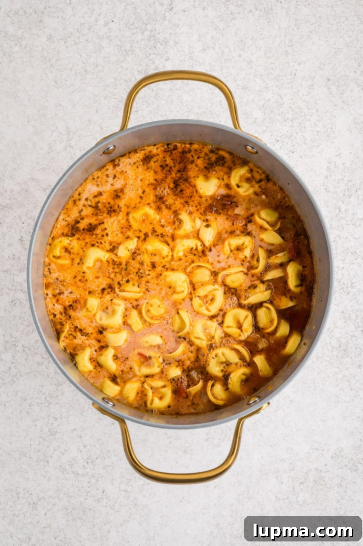 Easy Creamy Tortellini soup with dutch oven