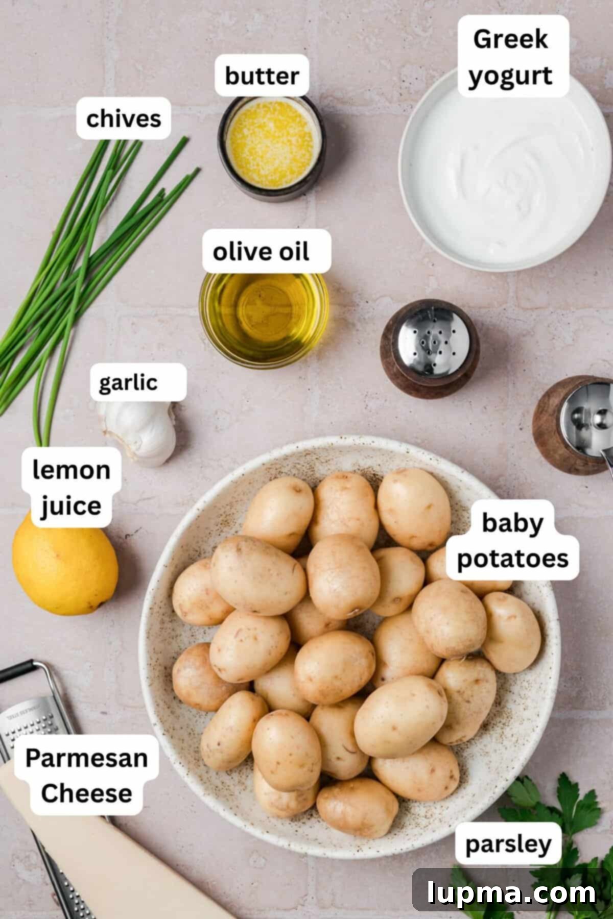 Garlic Smashed Potatoes recipe ingredients