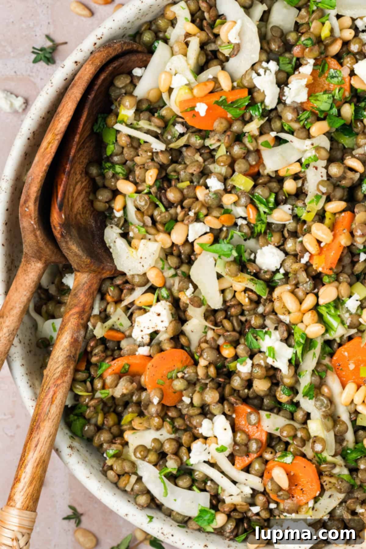 Mediterranean French Lentil Salad with Feta