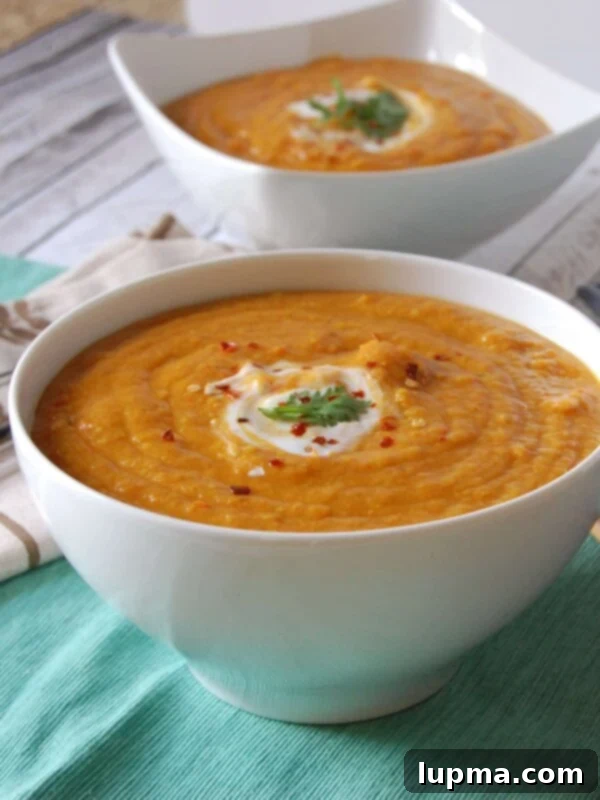 Moroccan Carrot Red Lentil Soup