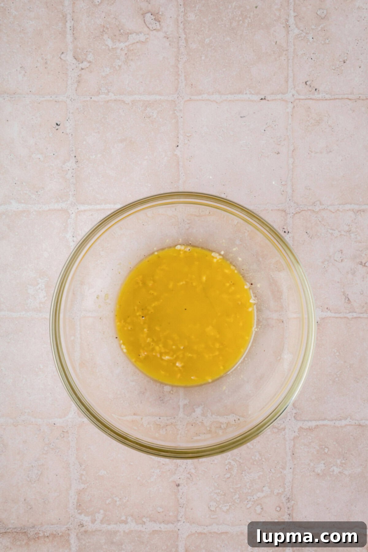 Easy French Lentil Salad with dressing in a bowl