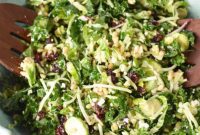 Crisp Shaved Brussels Sprout & Kale Salad