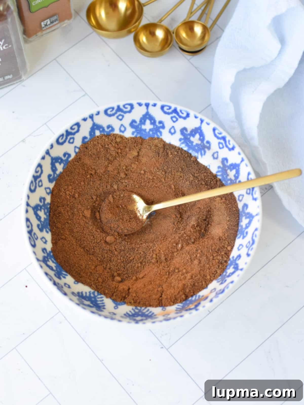 Homemade Lebanese Seven Spice Blend (Sabaa Baharat) in a jar, ready for use