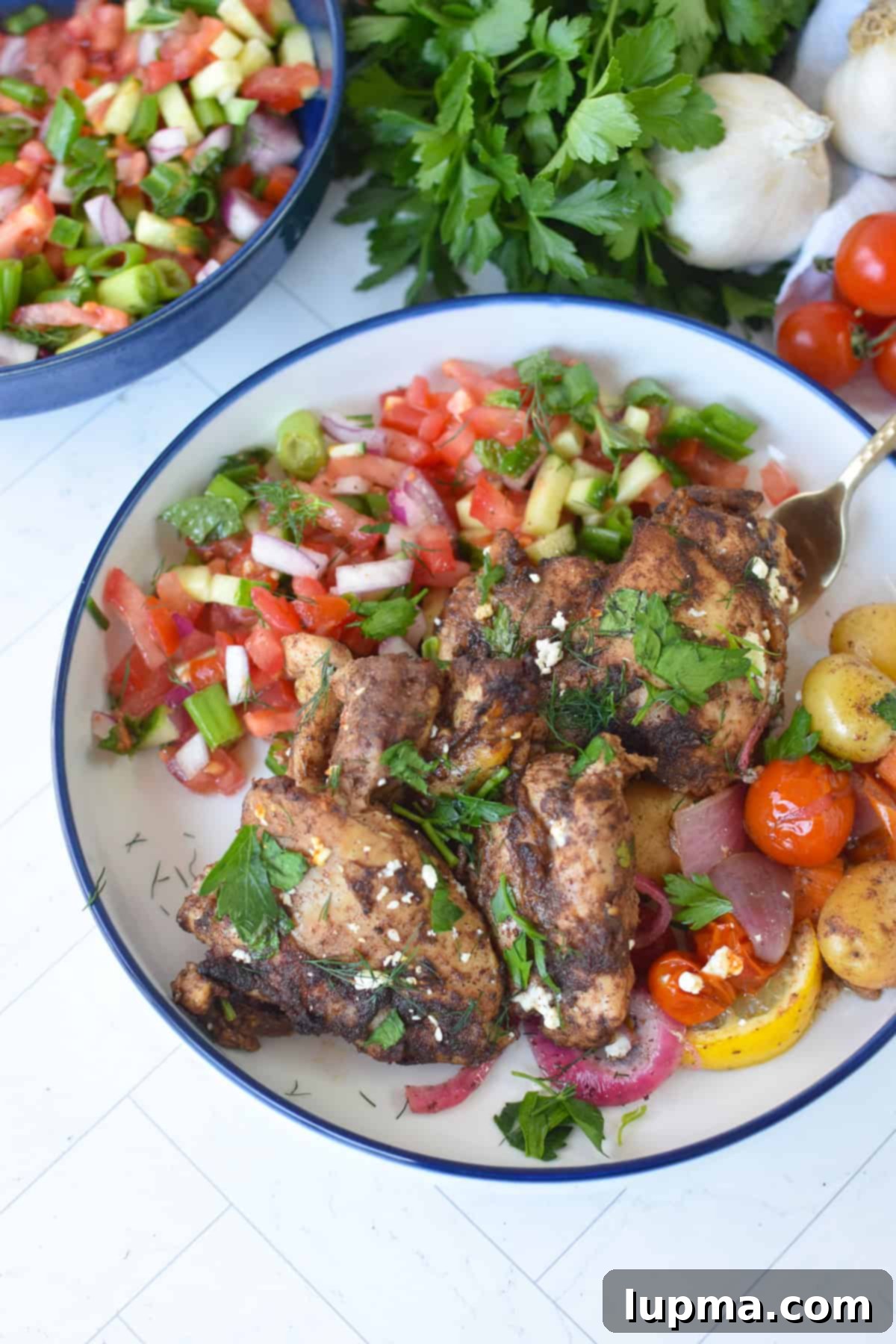 Various Lebanese dishes featuring Lebanese Seven Spice Blend, showcasing its versatility