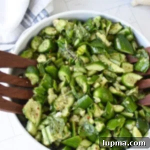 Easy Lebanese Smashed Cucumber Salad