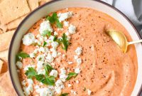 Roasted Red Pepper and Feta Dip Recipe for Parties and Snacks