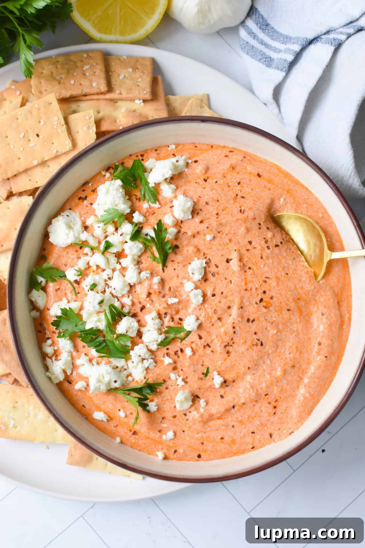 Roasted Red Pepper Feta Dip