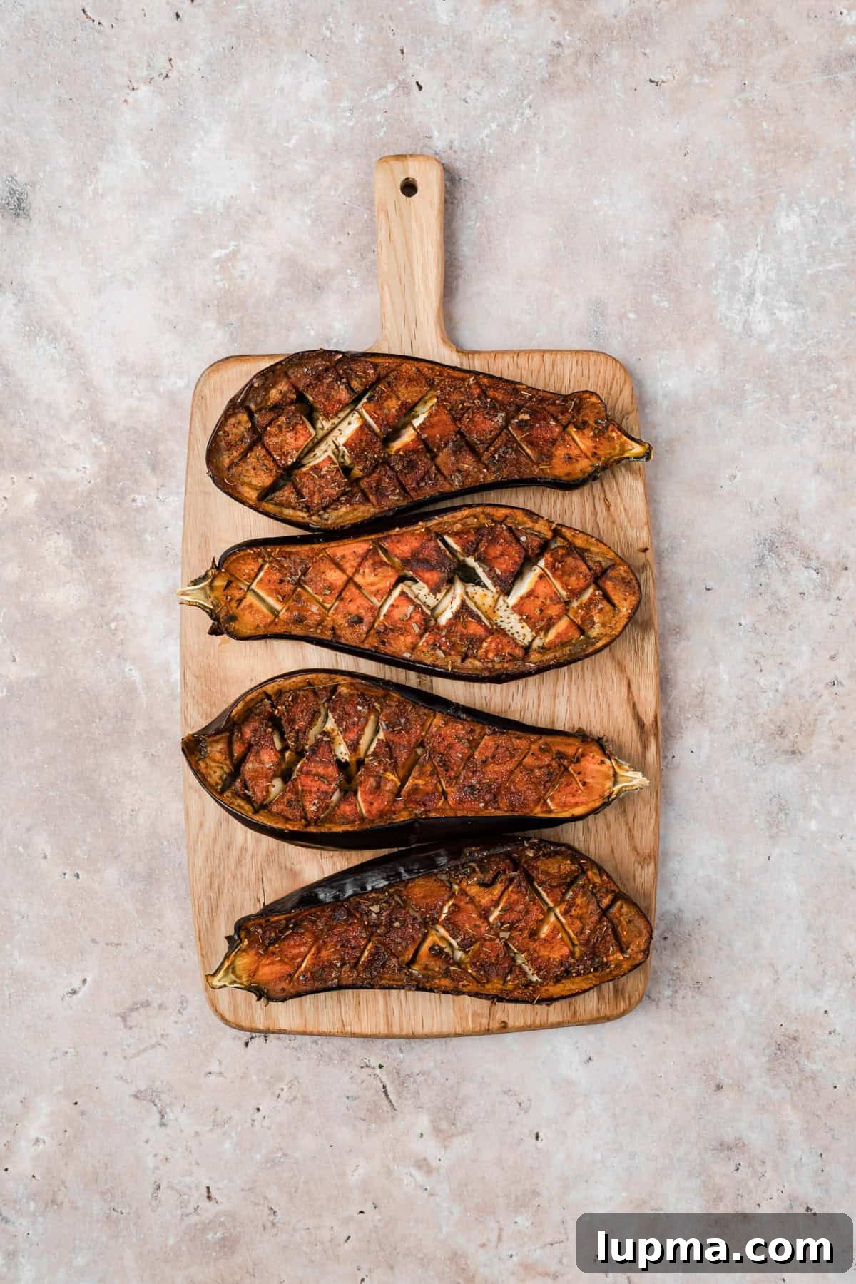 Mediterranean Stuffed Eggplant with Garlic Yogurt Sauce 8 Roasted Eggplants