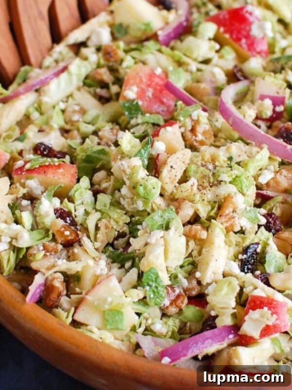 Brussels Sprout Apple Goat Cheese Salad 1200 x 1200