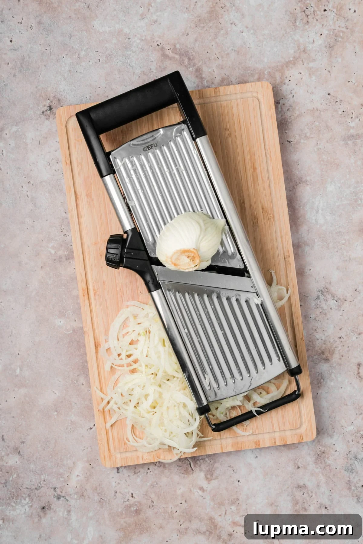 Fennel being shaved 