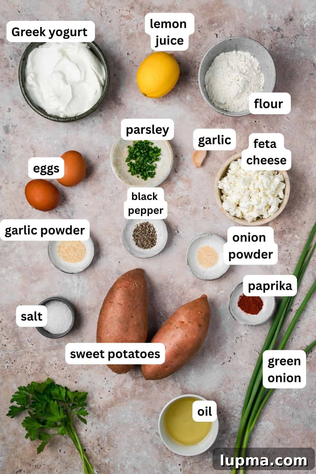 Sweet Potato Fritters Recipe Ingredients 