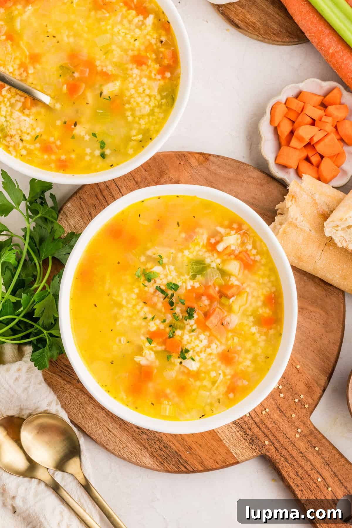 Chicken Pastina Soup: Classic Italian Penicillin Remedy 10 Easy Chicken Pastina Soup in a white bowl